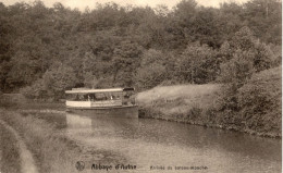 ABBAYE D'AULNE - ARRIVÉE DU BATEAU-MOUCHE - CARTOLINA FP NON UTILIZZATA - Thuin