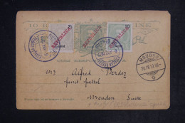 GUINÉE PORTUGAISE - Entier Postal + Compléments Pour La Suisse En 1912 Avec Réponse ( Détaché) - L 152428 - Guinea Portoghese