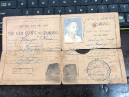 VIET NAM-OLD-ID PASSPORT INDO-CHINA-name-NGUYEN PHUC-1954-1pcs Book - Colecciones