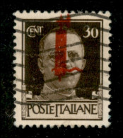 RSI - Provvisori - 1944 - Firenze - 30 Cent (492/II F - Varietà) Usato Con Annullamento Garantito Originale - Soprastamp - Other & Unclassified