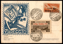 Repubblica - Posta Ordinaria - Viareggio/XVI Manifest.ne Filatelica - Due Cartoline Con Affrancatura Speciale - Autres & Non Classés