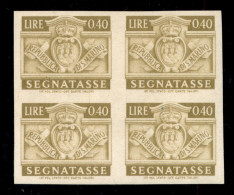 San Marino - 1945 - 40 Cent (71a) - Quartina Non Dentellata - Gomma Integra - Other & Unclassified