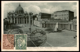 Vaticano - Due Cartoline Paesaggistiche Raccomandate Affrancate Con Anno Santo (15/18) Serie Completa Non In Tariffa (di - Autres & Non Classés