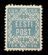 Europa - Estonia - 1918 - 15 Kopechi (2A) - Dentellato 11 - Gomma Integra - Autres & Non Classés