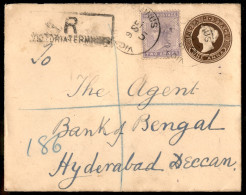 Oltremare - India - Busta Postale Da 1 Anna (+ Complementare) Raccomandata Da Victoria A Hyderabad Del 9.9.1901 - Autres & Non Classés