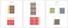 Oltremare - Stati Uniti D'America - 1922/1958 - Collezione Di 119 Plate Blocks Del Periodo Montati Artigianalmente Su 29 - Other & Unclassified