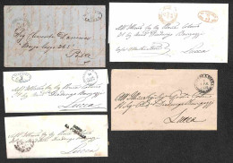 Lotti&Collezioni - Area Italiana  - STRADE FERRATE - 1858/1859 - Insieme Di 5 Lettere Del Periodo Diverse - Da Esaminare - Other & Unclassified