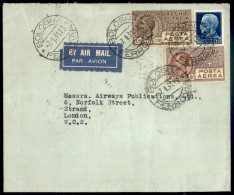 Aerogrammi - Regno D'Italia - Lettera Via Aerea Per Londra Da Bologna 7.1.31 Con Imperiale 1,25 Lire Azzurro + Posta Aer - Autres & Non Classés