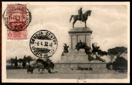 Aerogrammi - Regno D'Italia - Garibaldi (315 + 32 Aerea) - 2 Valori Su Cartolina Monumento A Garibaldi FDC Maximum (6 Ap - Autres & Non Classés