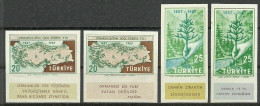 Turkey; 1957 Centenary Of The Instruction Of Forestry In Turkey "Imperforate Complete Set" RRR - Ongebruikt