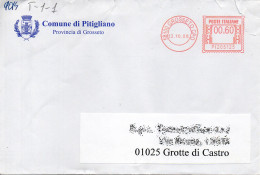 Stemma Comune Di Pitigliano (Provincia Di Grosseto) Su Busta Tipo 1 Anno 2008 - Covers