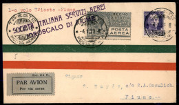 Primi Voli - Italia - 1930 (4 Gennaio) - Primo Volo Trieste Fiume - Longhi 2049 - Autres & Non Classés