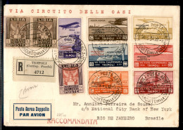Primi Voli - Italia - 1934 (14/22 Maggio) - Circuito Delle Oasi (34/40) Serie Completa + Complementari Su Aerogramma Rac - Other & Unclassified