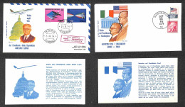 Primi Voli - Italia - 1974 (24 Settembre) - Volo Speciale Roma Washington - Quattro Buste "FDC Roma" Delle Tappe Della V - Other & Unclassified