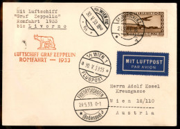 Zeppelin - Germania - Sarre - 1933 (26 Maggio) - Zeppelin - Cartolina Da Saarbrucken Per Vienna - Longhi 208 - Lancio Su - Other & Unclassified