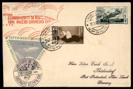 Posta Razzo - Italia - 1934 (31 Ottobre) - Posta Razzo Da Trieste Per Thalendorf (Germania) Con Due Vignette (fronte-ret - Autres & Non Classés