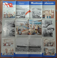 Posta Aerea - Documenti - 1953 - "Italia" Società Di Navigazione (Genova) - Depliant Illustrativo Della Flotta E Delle T - Autres & Non Classés