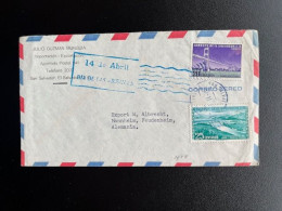 EL SALVADOR 1955 AIR MAIL LETTER SAN SALVADOR TO MANNHEIM 17-02-1955 - Salvador