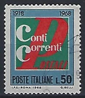 Italy 1968  50 Jahre Postscheckdienst (o) Mi.1289 - 1961-70: Gebraucht