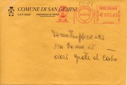 Stemma Comune Di San Gemini (Provincia Di Terni) Su Busta Tipo 1 Anno 2010 - Covers