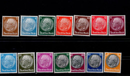 Deutsches Reich 482 - 495  Hindenburg  MLH * Falz - Unused Stamps