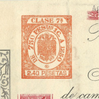 España 1946 LETRA DE CAMBIO — Timbre Fiscal 7ª Clase 2,40 Ptas — Timbrología - Steuermarken