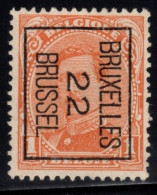 Typo 55B (BRUXELLES 22 BRUSSEL) - O/used - Typos 1922-26 (Albert I)