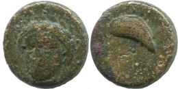 Aiolis Gyrneion Apollo Musse Antike GRIECHISCHE Münze 1.6g/12mm #SAV1353.11.D.A - Griekenland