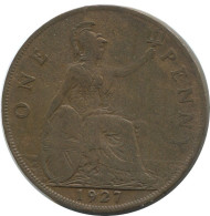 PENNY 1927 UK GBAN BRETAÑA GREAT BRITAIN Moneda #AG881.1.E.A - D. 1 Penny
