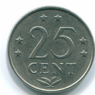 25 CENTS 1975 NIEDERLÄNDISCHE ANTILLEN Nickel Koloniale Münze #S11618.D.A - Antilles Néerlandaises