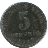 5 PFENNIG 1917 GERMANY Coin #AE314.U.A - 5 Pfennig