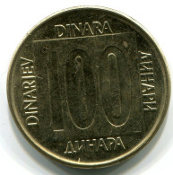 100 DINARA 1989 JUGOSLAWIEN YUGOSLAVIA UNC Münze #W11259.D.A - Yougoslavie