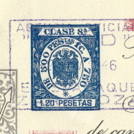 España 1946 LETRA DE CAMBIO — Timbre Fiscal 8ª Clase 1,20 Ptas Y Sello Especial Móvil De 30 Cts — Timbrología - Revenue Stamps