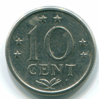 10 CENTS 1974 ANTILLAS NEERLANDESAS Nickel Colonial Moneda #S13498.E.A - Antilles Néerlandaises