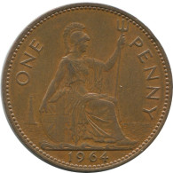 PENNY 1964 UK GBAN BRETAÑA GREAT BRITAIN Moneda #AG901.1.E.A - D. 1 Penny