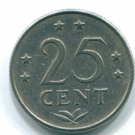 25 CENTS 1975 ANTILLAS NEERLANDESAS Nickel Colonial Moneda #S11615.E.A - Niederländische Antillen