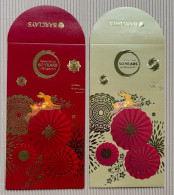 CC Chinese New Year 2 X 'BARCLAYS DRAGON YEAR 2024 Red Pocket CNY Chinois - Modernas (desde 1961)