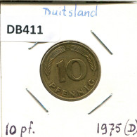 10 PFENNIG 1975 D BRD DEUTSCHLAND Münze GERMANY #DB411.D.A - 10 Pfennig