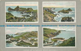 R029149 Views Of Kynance Cove. Cornwall. Four Postcards In Miniature. Peacock. A - Welt