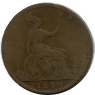 PENNY 1889 UK GRANDE-BRETAGNE GREAT BRITAIN Pièce #AZ781.F.A - D. 1 Penny