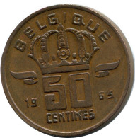 50 CENTIMES 1965 Französisch Text BELGIEN BELGIUM Münze #BA462.D.A - 50 Centimes