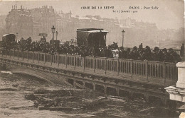 Paris - Crue De La Seine  - Innondation 1910 - Pont Sully - Inondations De 1910