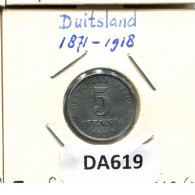 5 PFENNIG 1919 A ALEMANIA Moneda GERMANY #DA619.2.E.A - 5 Rentenpfennig & 5 Reichspfennig