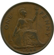 PENNY 1948 UK GROßBRITANNIEN GREAT BRITAIN Münze #AZ833.D.A - D. 1 Penny