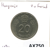 20 FORINT 1984 SIEBENBÜRGEN HUNGARY Münze #AX750.D.A - Hungría