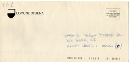 Stemma Comune Di Siena Su Busta Tipo 1 Anno 2001 - Enveloppes