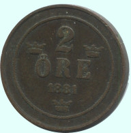 2 ORE 1881 SUECIA SWEDEN Moneda #AC897.2.E.A - Schweden