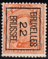 Typo 55-II B (BRUXELLES 22 BRUSSEL) - O/used - Tipo 1922-26 (Alberto I)