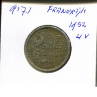 20 FRANCS 1952 FRANCIA FRANCE Moneda #AN465.E.A - 20 Francs