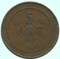 5 ORE 1889 SUECIA SWEDEN Moneda #AC631.2.E.A - Sweden